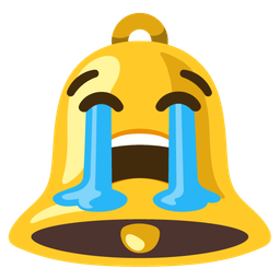 bell and loudly crying face