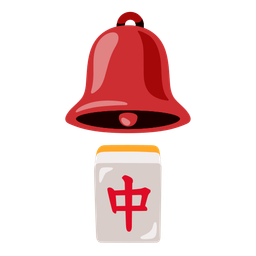 bell and mahjong red dragon