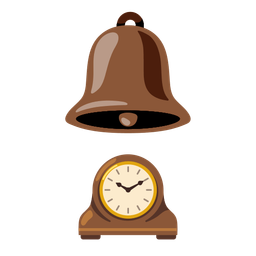 bell and mantelpiece clock