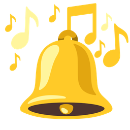 bell and musical notes