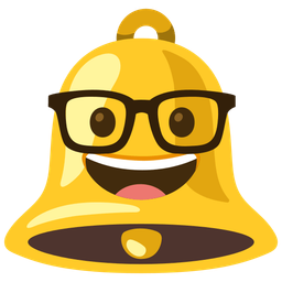 bell and nerd face