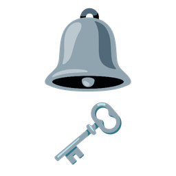 bell and old key