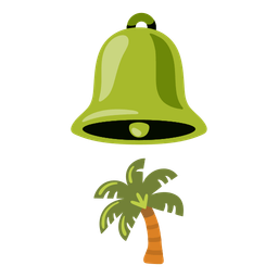 bell and palm tree