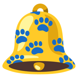 bell and paw prints