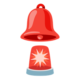 bell and police car light