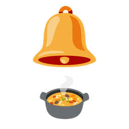 bell and pot of food