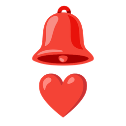 bell and red heart