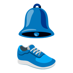 bell and running shoe