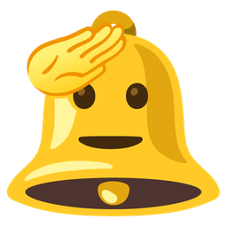 bell and saluting face