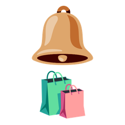 bell and shopping bags