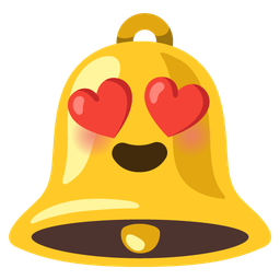 Bell and Smiling face with heart-eyes