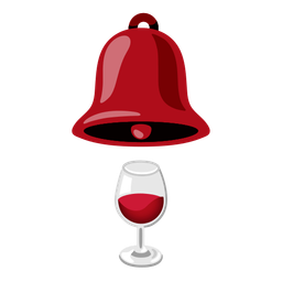 bell and wine glass