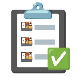 Bento box and Check mark button