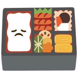 Bento box and Disappointed face