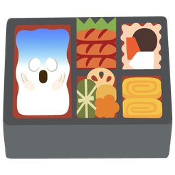 Bento box and Face screaming in fear