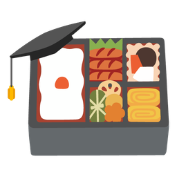 Bento box and Graduation cap