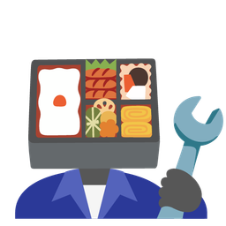 Bento box and Hammer and wrench