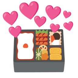 Bento box and Heart with arrow
