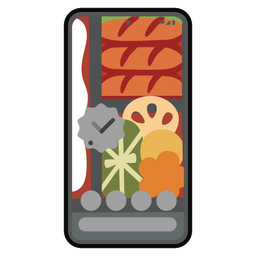 Bento box and Mobile phone