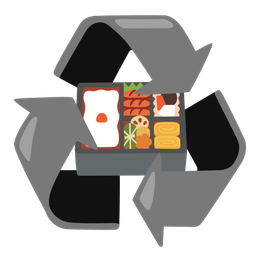 Bento box and Recycling symbol