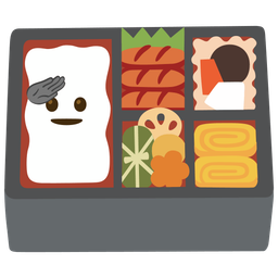 Bento box and Saluting face