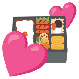 Bento box and Two hearts