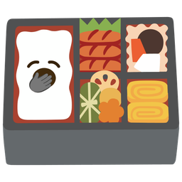 Bento box and Yawning face