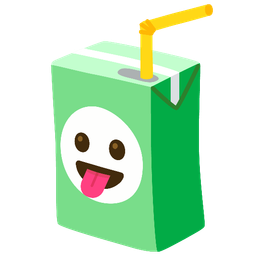 Beverage box and Face with tongue