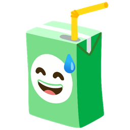 Beverage box and Grinning face with sweat