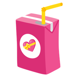 Beverage box and Heart with ribbon