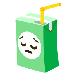 Beverage box and Pensive face