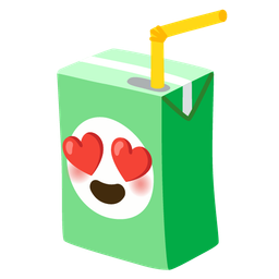 Beverage box and Smiling face with heart-eyes
