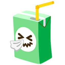 Beverage box and Sneezing face