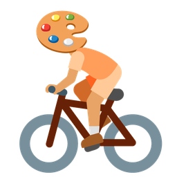 bicycle and artist palette