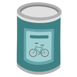 bicycle and canned food