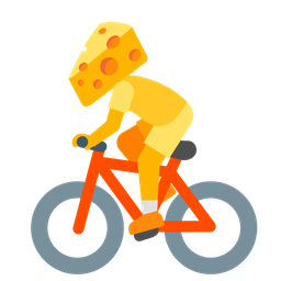 bicycle and cheese wedge