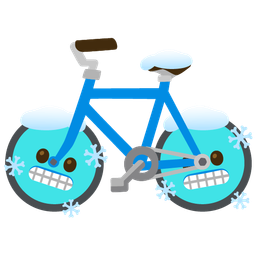 bicycle and cold face