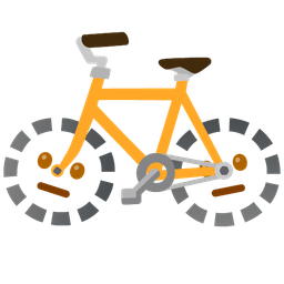 bicycle and dotted line face