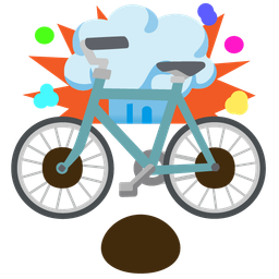 bicycle and exploding head