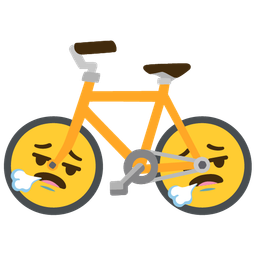 bicycle and face exhaling