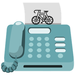 bicycle and fax machine