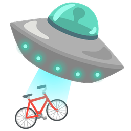bicycle and flying saucer
