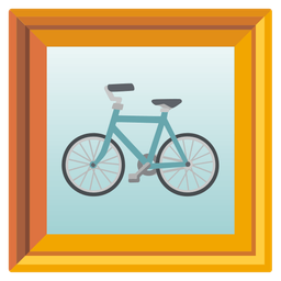 bicycle and framed picture