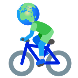 bicycle and globe showing Europe-Africa