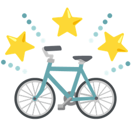 bicycle and glowing star