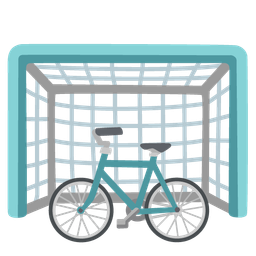 bicycle and goal net