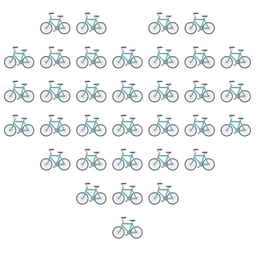 bicycle and heart suit