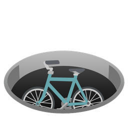 bicycle and hole