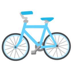 bicycle and light blue heart