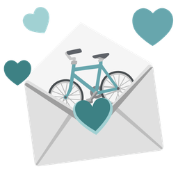 bicycle and love letter